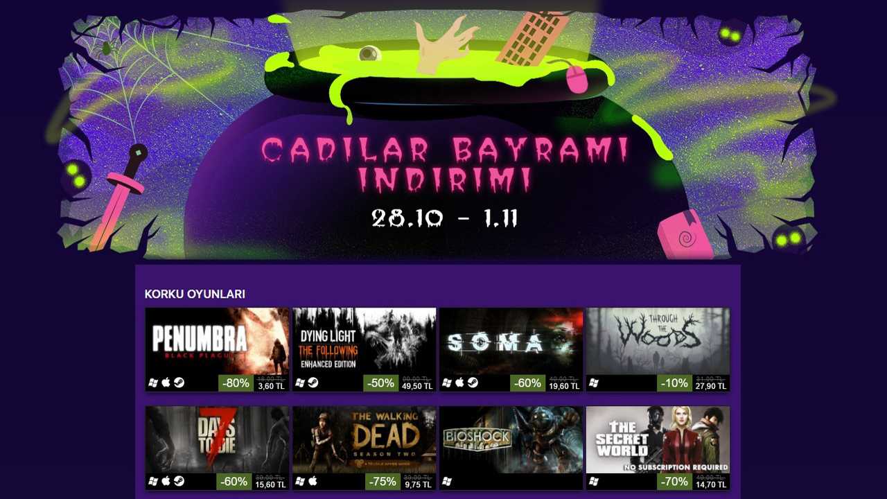 Steam Cadılar Bayramı İndirimi Başladı!