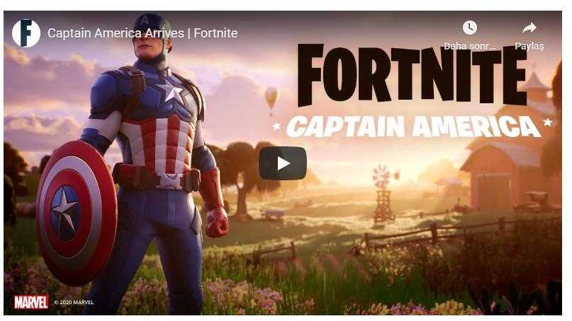 Nihayet Oldu! Kaptan Amerika Artık Fortnite'a Geldi!
