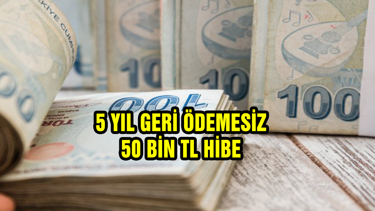 5 yıl boyunca geri ödemesiz olarak 50 bin TL hibe desteği