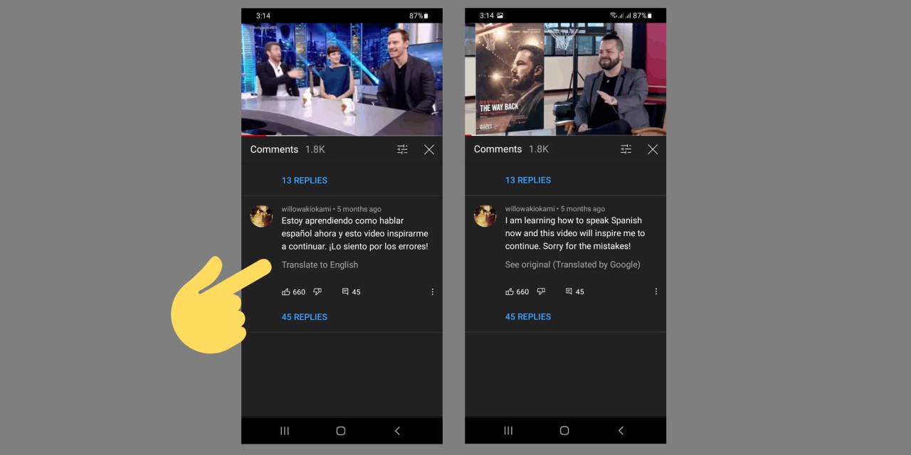 YouTube, Yorum Çevirisi Özelliğini Topluluktaki Tüm Mobil Kullanıcıların Kullanmasına Hazırlıyor