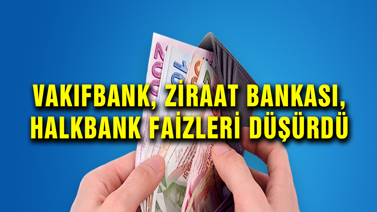 Kamu bankaları faiz oranlarını düşürdü, kredi çekmenin için tam zamanı! Vakıfbank,Ziraat Bankası,Halkbank..