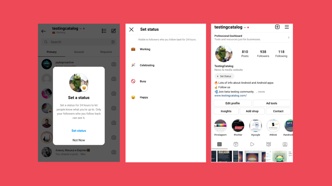 Instagram Yeni Durum Özelliği Üzerinde Çalışıyor