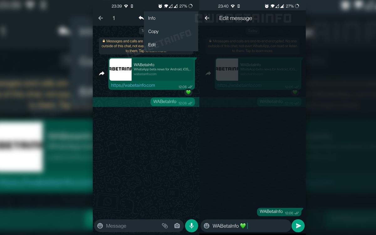 WhatsApp nihayet gönderdikten sonra mesajlarınızı değiştirmenize izin verecek