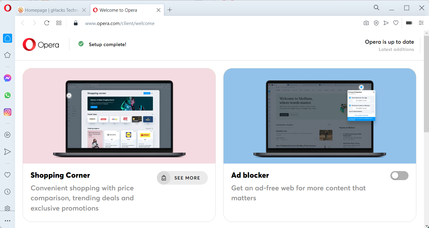 Opera 88, Shopping Corner özelliğiyle piyasaya çıkıyor