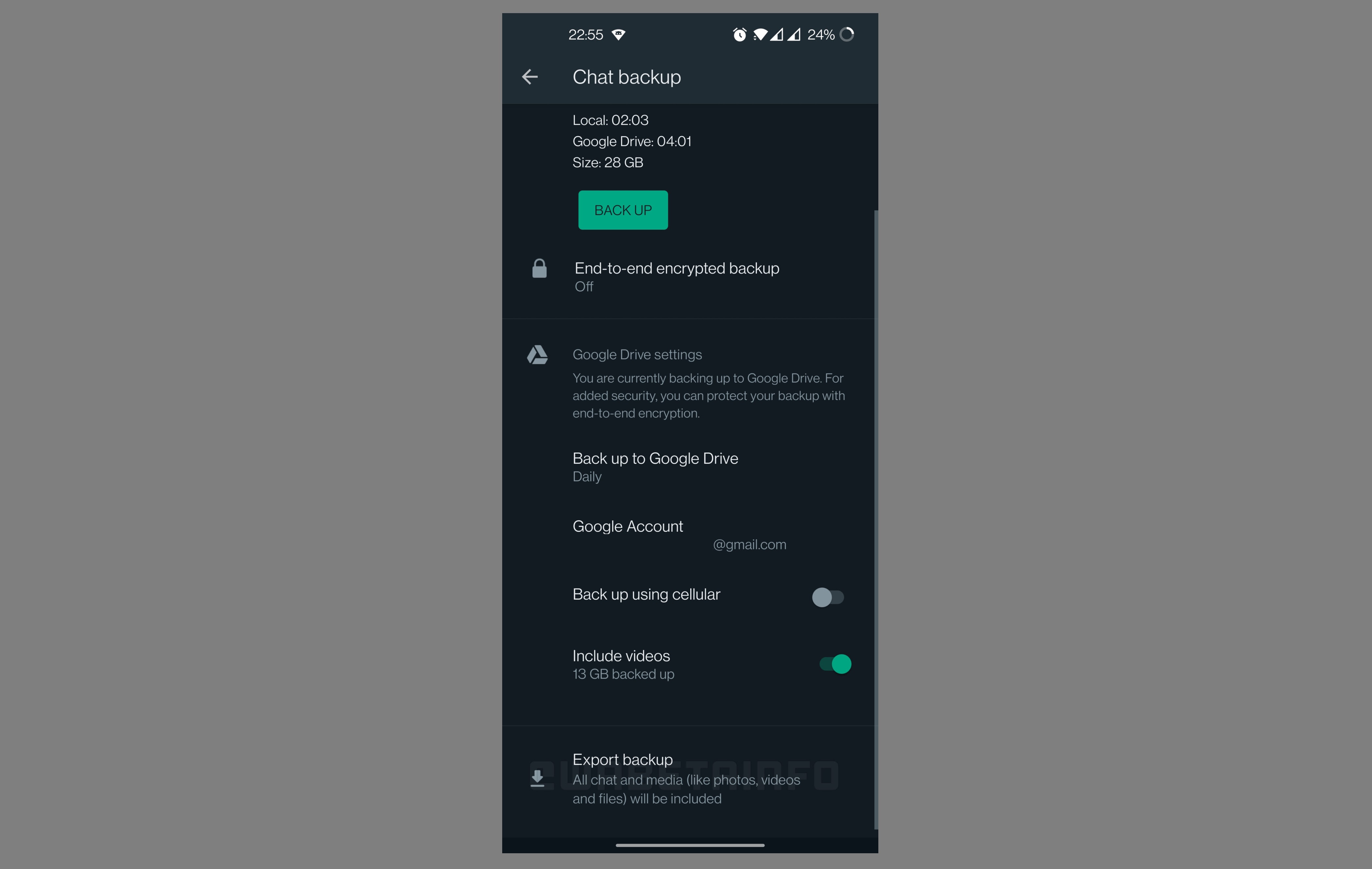 WhatsApp, Google Drive'da Depolanan Bir Dışa Aktarma Yedeği Getirmek Üzerinde Çalışıyor