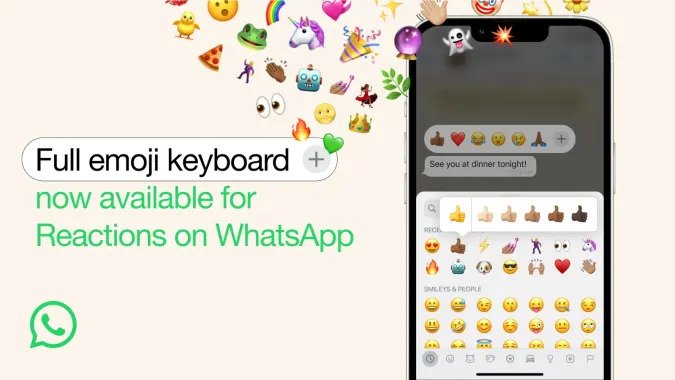 WhatsApp'ta Tepkiler için tam emoji klavyesi artık mevcut