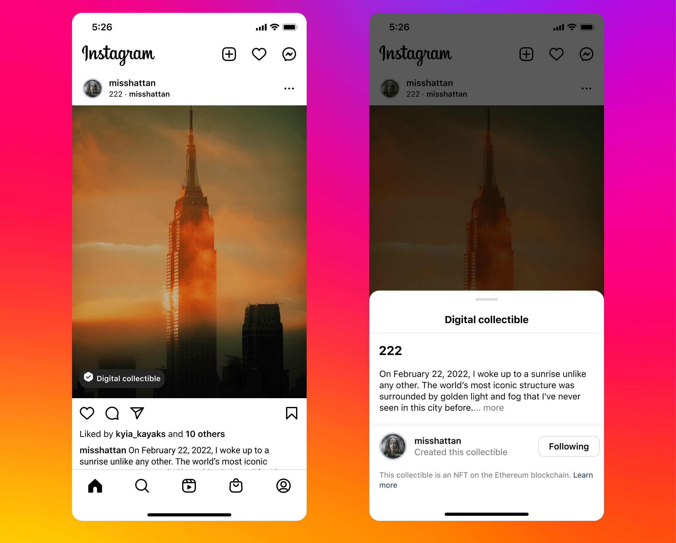 Meta, Instagram'daki NFT Destek Programının Uluslararası Genişletilmesine Başladı