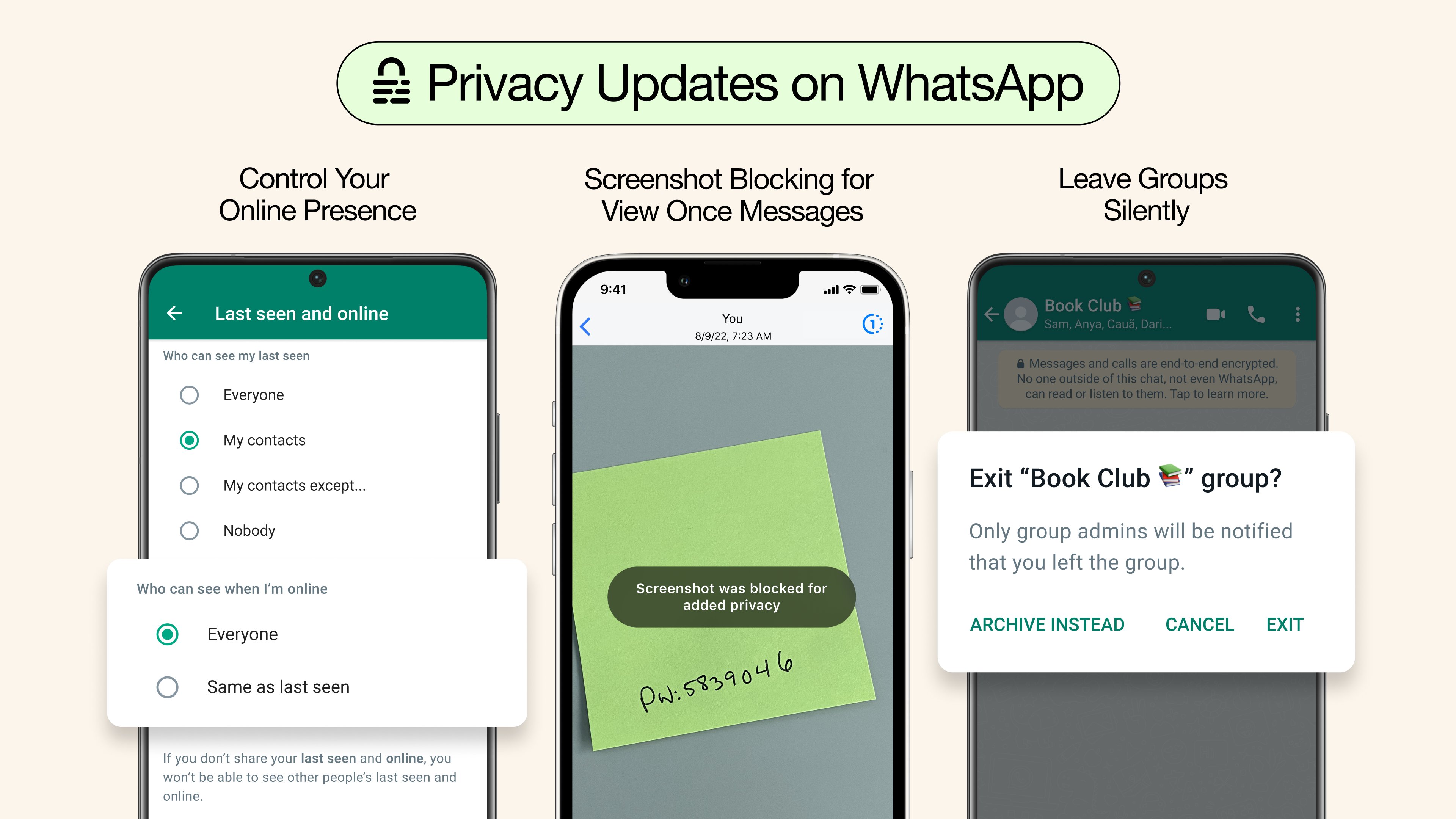 WhatsApp Çevrimiçi Durumu Gizleme Yeteneği Dahil Yeni Gizlilik Özellikleri Getiriyor