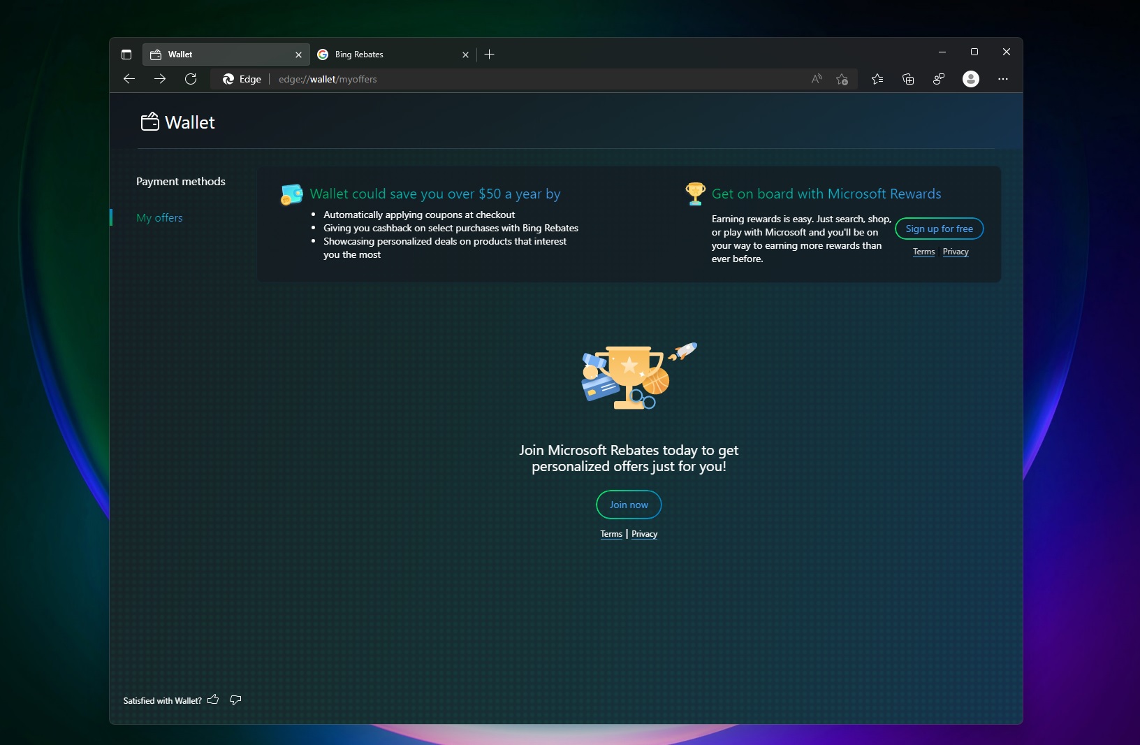 Microsoft Edge, Windows 11 ve Windows 10'da “Cüzdan” özelliğini alıyor