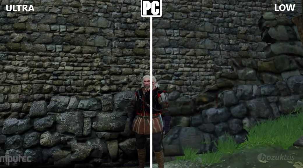 The Witcher 3'ün en yüksek ve en düşük grafiklerinin karşılaştırması