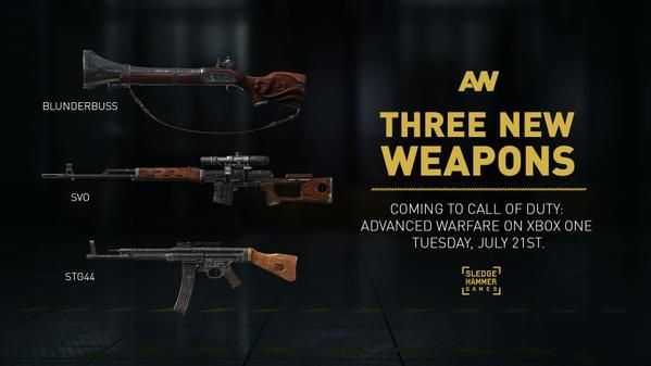 CoD: Advanced Warfare için yeni silahlar geliyor
