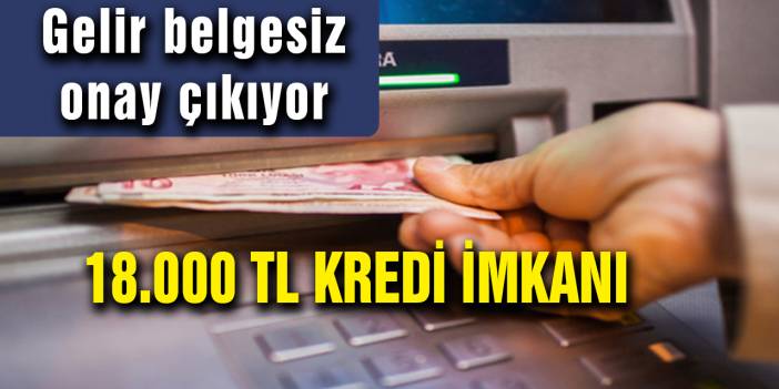 Gelir Belgen yoksa üzülme, Anında 18 bin tl onay çıkıyor